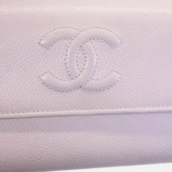 🩷Chanel Womens Light Pink Leather CC Flap Long Wallet🩷 - Picture 6 of 9